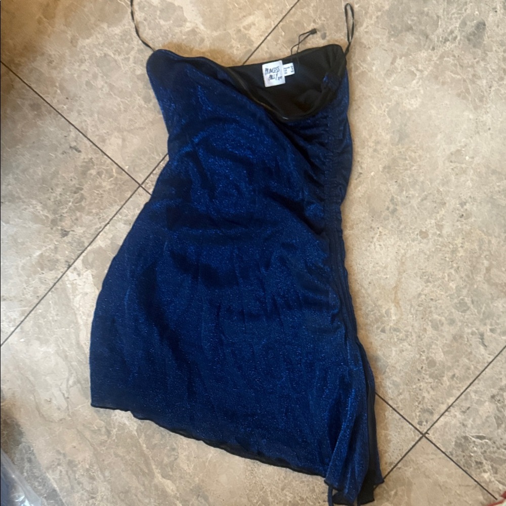 Princess Polly Sparkling Midnight Blue Mini Dress